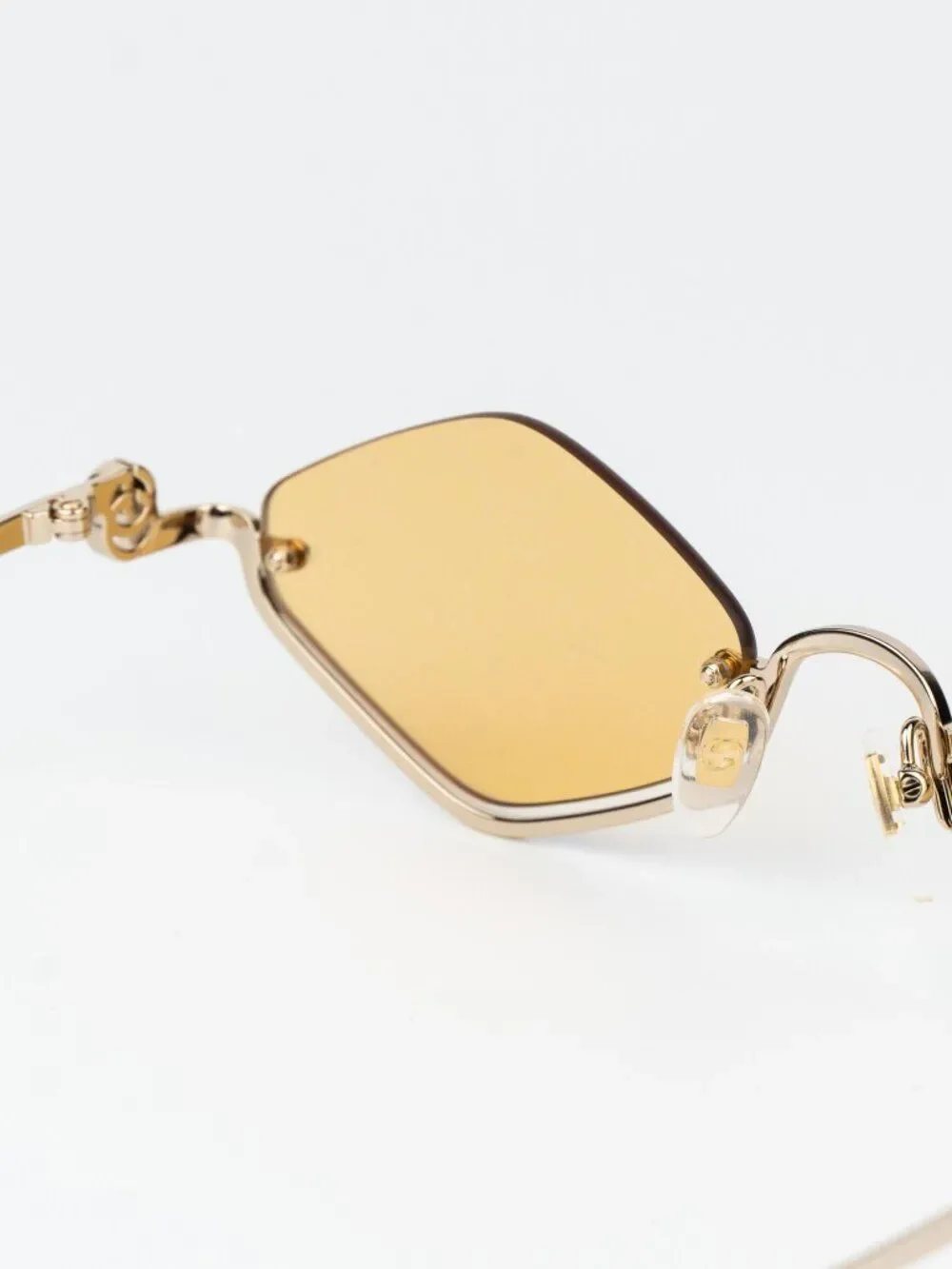 Gucci Men Sunglasses Gold Mirror GG Pattern Cat Eye GG1604S 004 NEW AUTHENTIC
